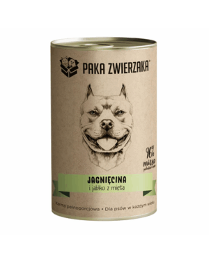 PAKA ZWIERZAKA Hrana umeda pentru caini, cu miel si mere&menta 400 g