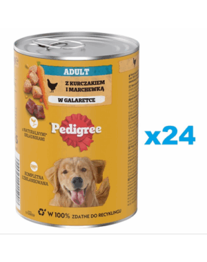 PEDIGREE Adult Set hrana umeda caine, cu pui si morcov 24x400g