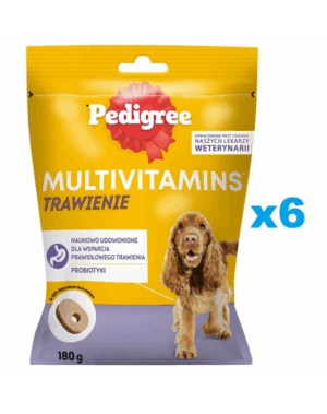 PEDIGREE Multivitamins Recompense caine, pentru digestie, cu pui 6×180 g