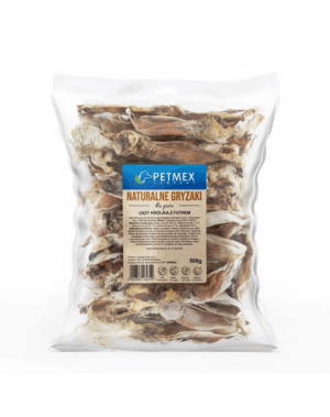 PETMEX Urechi de Iepure cu blana 500g recompense caini