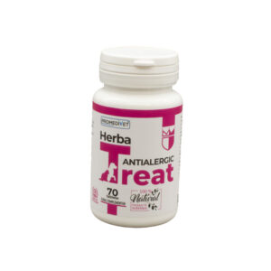 PROMEDIVET Herba-Treat Antialergic, supliment sistem imunitar & alergii câini, comprimate PROMEDIVET Herba-Treat Antialergic, XS-XL, supliment sistem imunitar & alergii câini și pisici, flacon, 70 comprimate