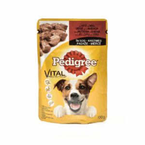 Pedigree Adult, hrana umeda pentru caini, Vita si Miel, 100 gr