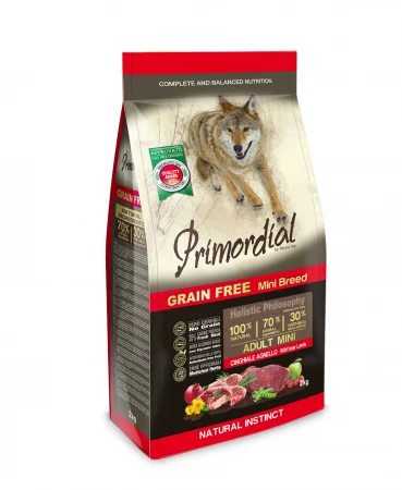 Primordial Grain-Free Holistic Dog Adult Mini cu Miel si Mistret