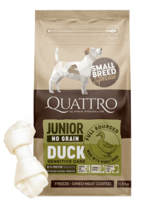 Quattro Dog Small Breed No Grain Junior 1,5 kg