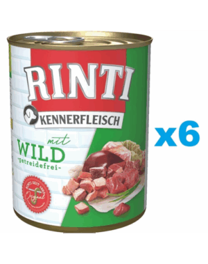RINTI Kennerfleisch Game cu vanat 6×400 g hrana caine