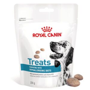 ROYAL CANIN VETERINARY DIET Hypoallergenic Treats, punguță recompense funcționale câini, alergii, 230g
