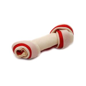 Recompense Pentru Caini Os Innodat Bicolor, 10 cm