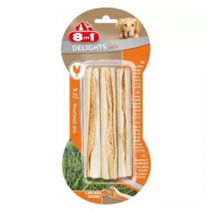 Recompense pentru caini 8 in 1 Delights Sticks cu pui 3 buc