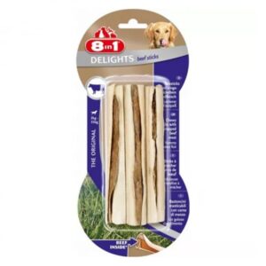 Recompense pentru caini 8 in 1 Delights Sticks cu vita 3 buc