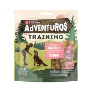 Recompense pentru caini Adventuros Training cu somon 115 gr