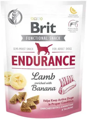 Recompense pentru caini Brit Snack Endurance cu miel 150 gr