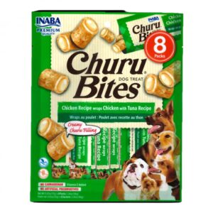 Recompense pentru caini Churu Bites cu pui ton 8 buc x 12 gr