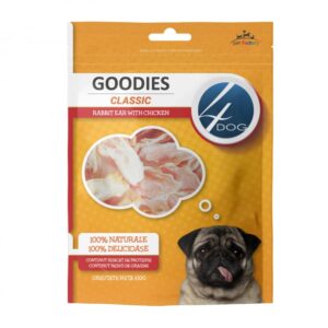 Recompense pentru caini Goodies Classic Rabbit Ear with Chicken 100 gr