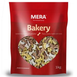 Recompense pentru caini Junior Mera oase cu miel orez 1 kg