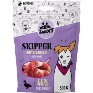 Recompense pentru caini Mr. Bandit Skipper Bones cu rata 500 gr