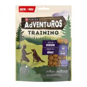 Recompense pentru caini Purina Adventuros Training cu vanat 115 gr