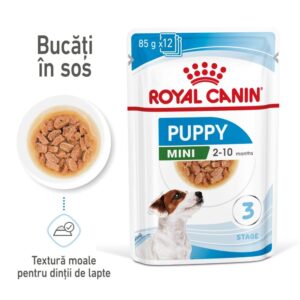 Royal Canin Mini Puppy hrana umeda caine junior (in sos), 85 g