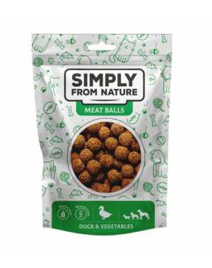 SIMPLY FROM NATURE Meat Balls rata si legume, pachete recompense caini 5×80 g