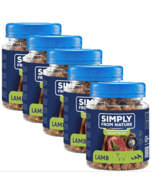 SIMPLY FROM NATURE Smart Bites 5×130 g recompensa cu miel pentru caini