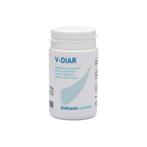 SOFCANIS V-Diar, supliment sistem digestiv câini, capsule SOFCANIS V-Diar, XS-XL, supliment sistem digestiv câini și pisici, flacon, 30 capsule