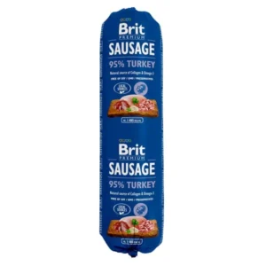 Salam pentru caini Brit cu curcan 800 gr