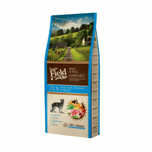 Sam’s Field Junior Large, hrana uscata pentru caini, Vita si Vitel, 13 kg