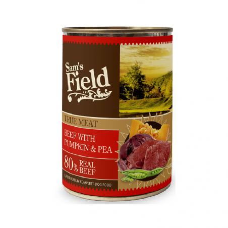 Sam's Field, hrana umeda pentru caini, Vita&Dovleac, 400 gr
