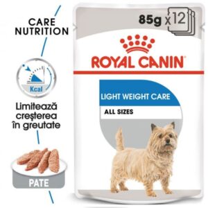 Set 12 buc x 85 gr Hrana umeda pentru caini Royal Canin Light Weight Care