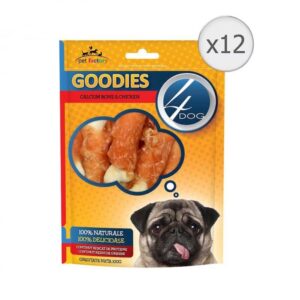 Set 12 buc x Recompense pentru caini 4Dog Goodies Calcium Bone Chicken 100 gr