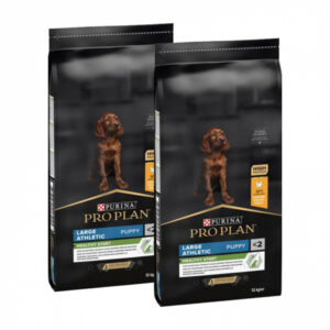 Set 2 buc x 12 kg Hrana uscata pentru caini Pro Plan Puppy Large Athletic cu pui orez