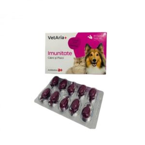 Suplimente VetAria+ Imunitate pentru caini pisici 30 capsule