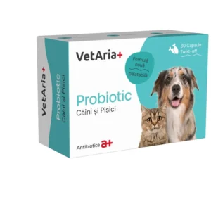 Suplimente VetAria+ Probiotic pentru caini pisici 30 capsule