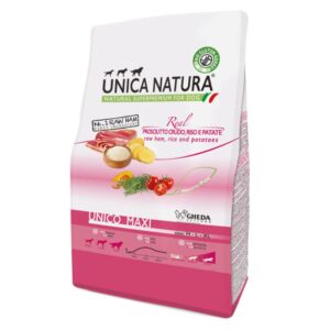 UNICA Natura Maxi, L-XL, Prosciutto Crudo și Orez, hrană uscată câini, 12kg