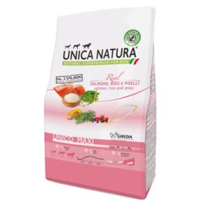 UNICA Natura Maxi, L-XL, Somon și Orez, hrană uscată câini, 12kg
