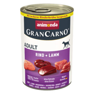 6x400g Vită și miel Adult Original Animonda GranCarno Hrană umedă câini