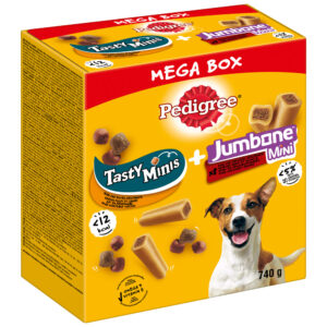 740g Tasty Minis & Jumbone Mini Pedigree Snackuri pentru câini