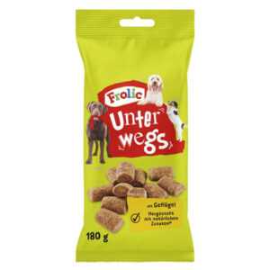 9x180g Pasăre Unterwegs Frolic Snackuri pentru câini