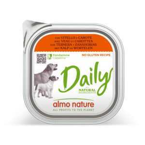 9x300g Vițel și morcovi Daily Almo Nature Hrană umedă pentru câini