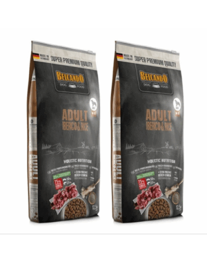 BELCANDO Adult Iberico & Rice M-XL hrana uscata caini adulti de talie medie si mare, cu porc iberic 25 kg (2×12.5 kg)