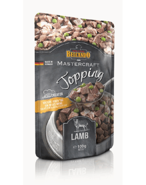 BELCANDO Mastercraft Topping 6×100 g hrana miel si mazare, pentru caini