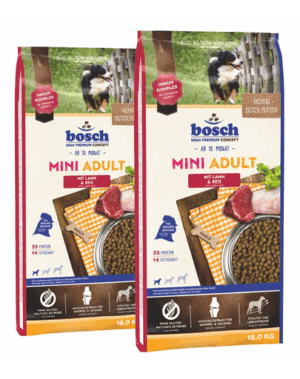 BOSCH Hrana uscata pentru caini adulti de talie mica, cu miel si orez 30 kg (2 x 15 kg)