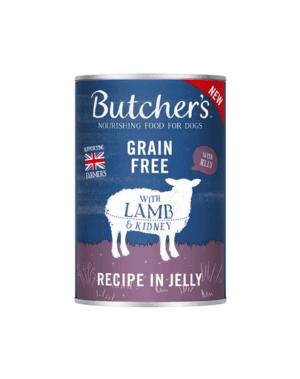 BUTCHER’S Original Recipe in Jelly hrana umeda caini, bucati de miel in jeleu, conserva 400g