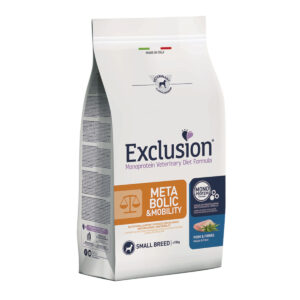 EXCLUSION Monoprotein VD Metabolic & Mobility Small, XS-S, Porc și Fibre, dietă veterinară, hrană uscată câini, obezitate, sistem articular, 2kg