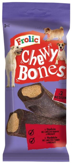 FROLIC Recompense pentru câini Chewy Bones, cu Vită 170g