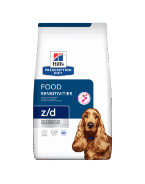 HILL’S Dog Prescription Diet z/d ActivBiome 3 kg dieta veterinara pentru caini cu probleme de piele, intolerante