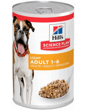 HILL’S Science Plan Canine Adult Light Chicken 370 g Conserva hrana pentru caini adulți supraponderali