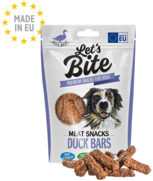 Let’s Bite Meat Snacks – recompense pentru câini, batoane cu Raţă 80g