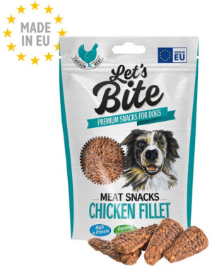 Let’s Bite Meat Snacks – recompense pentru câini, file cu Pui