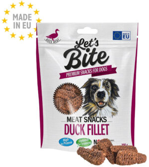 Let’s Bite Meat Snacks – recompense pentru câini, file cu Raţă