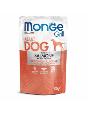 MONGE Grill hrană umedă pentru câini, cu somon 100g